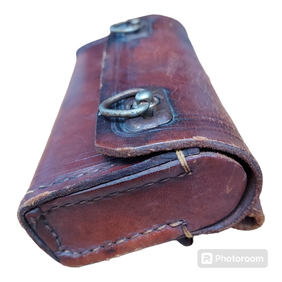 Antique Leather Bicycle Tool Bag - Picture 3 of 8